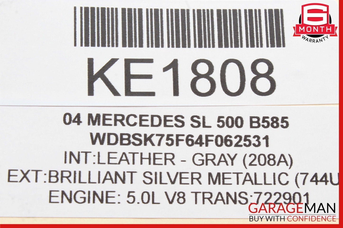 03-06 Mercedes R230 SL500 Under Seat Control Module Left Driver Side OEM
