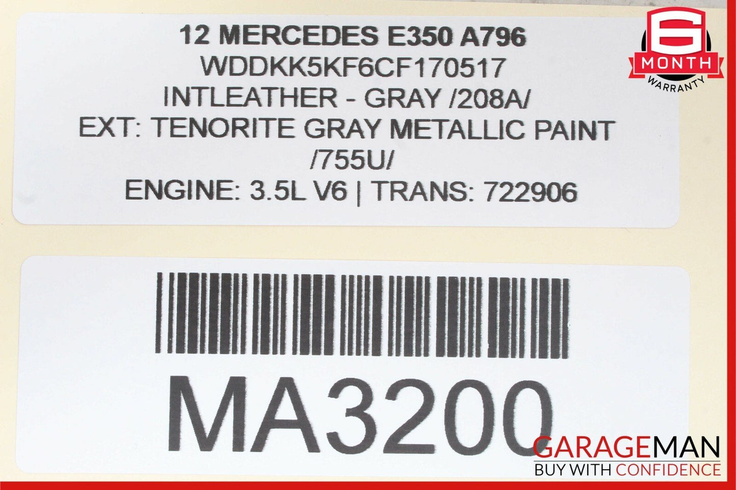 08-14 Mercedes W204 E350 C250 C300 Front Right Door Lock Latch Actuator OEM