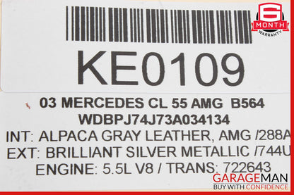 07-11 Mercedes W216 CL550 5.5L V8 Main Engine Motor Harness Wire Assembly OEM