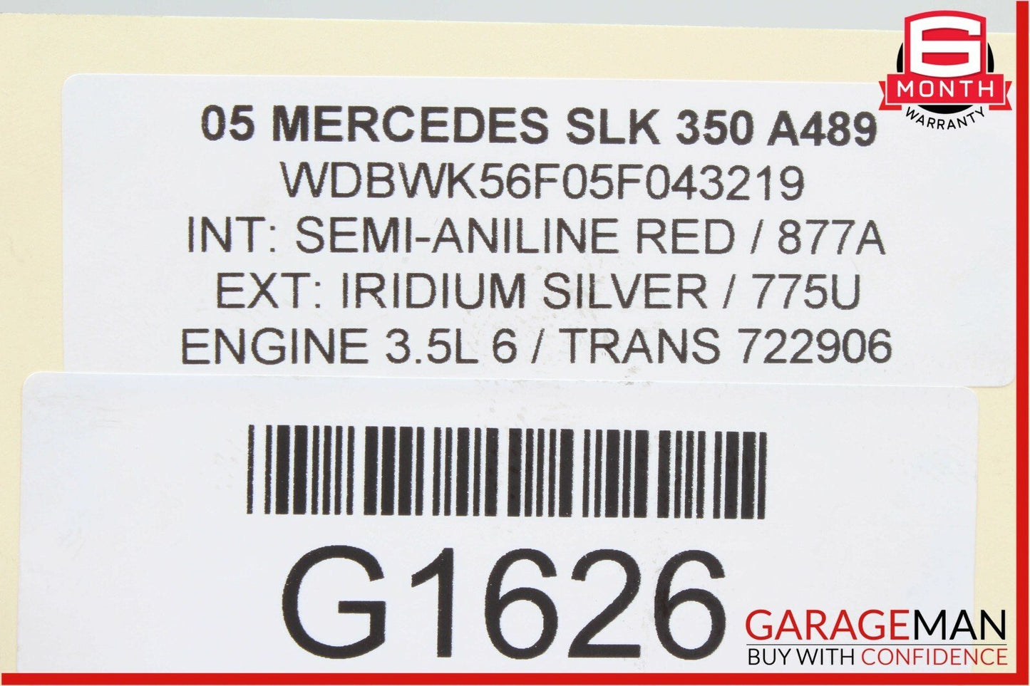 05-11 Mercedes R171 SLK350 3.5 Water Pump Pulley Assembly 2722010001 OEM