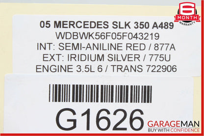 05-11 Mercedes R171 SLK350 3.5 Water Pump Pulley Assembly 2722010001 OEM