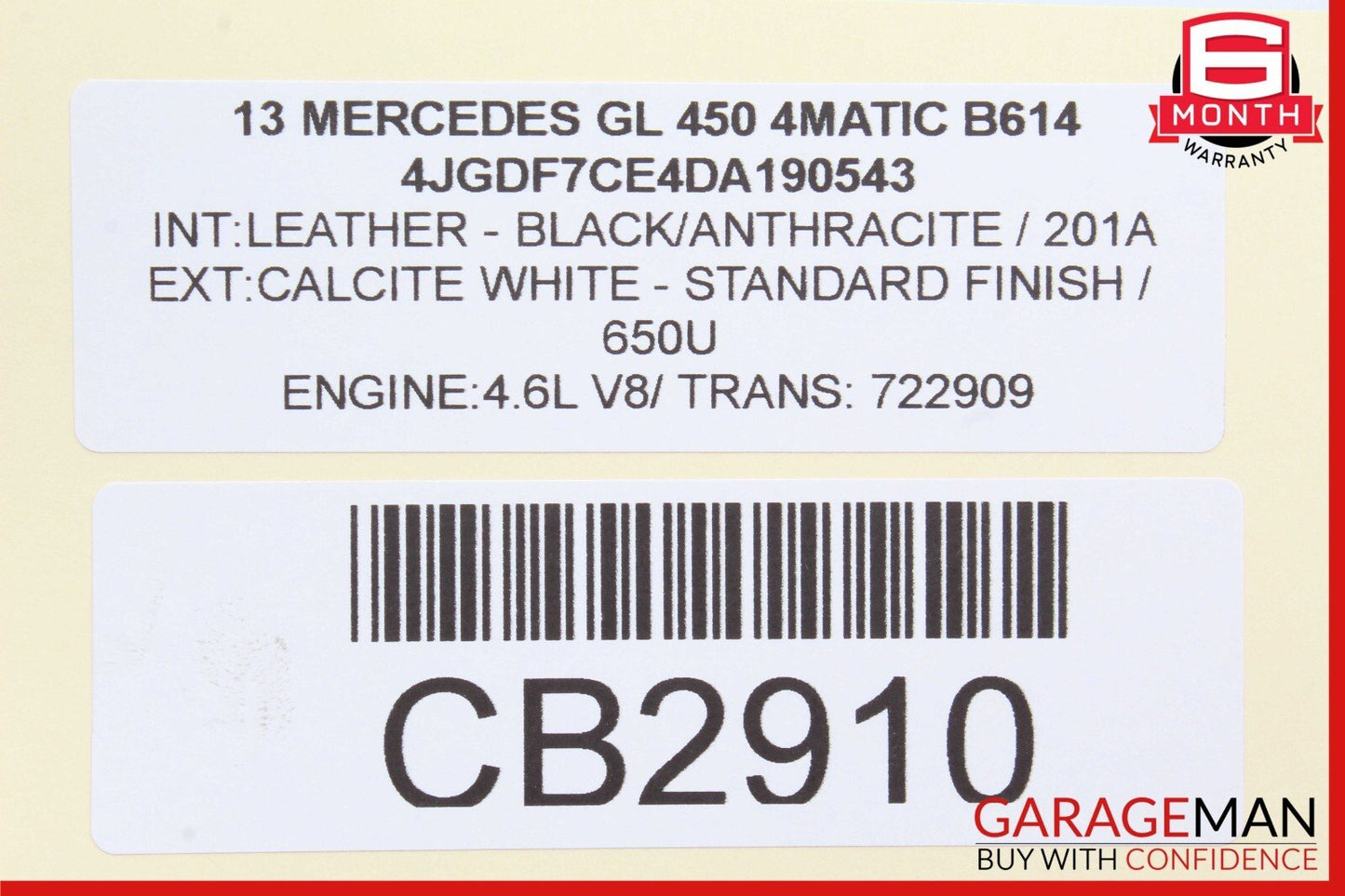 13-14 Mercedes X166 GL450 Left Side Engine Motor Cylinder Valve Head Assy OEM