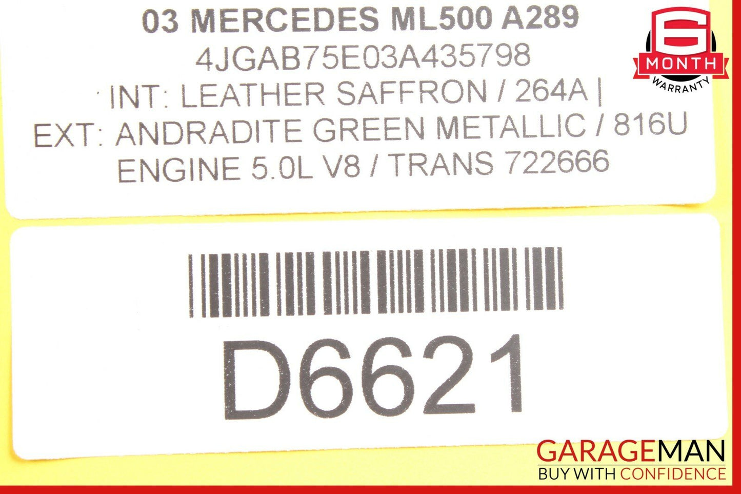 98-05 Mercedes W163 ML430 ML500 Front Left or Right Side Seat Control Module OEM