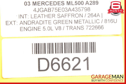 98-05 Mercedes W163 ML430 ML500 Front Left or Right Side Seat Control Module OEM