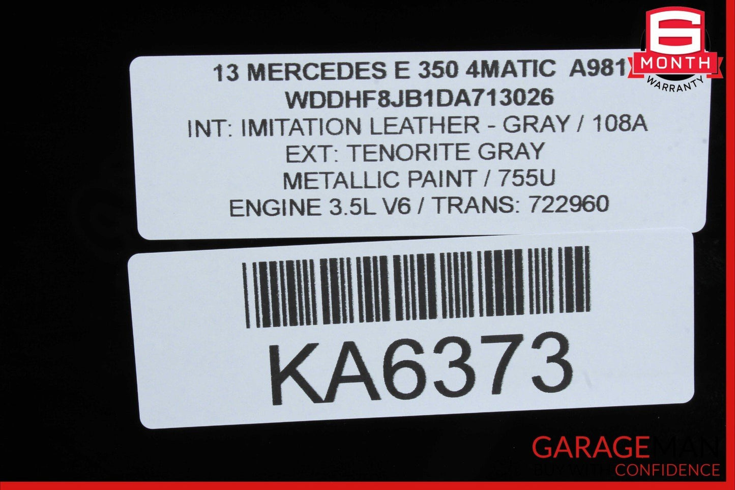 10-13 Mercedes W207 E350 Coupe Rear Left Driver Quarter Window Glass Tinted