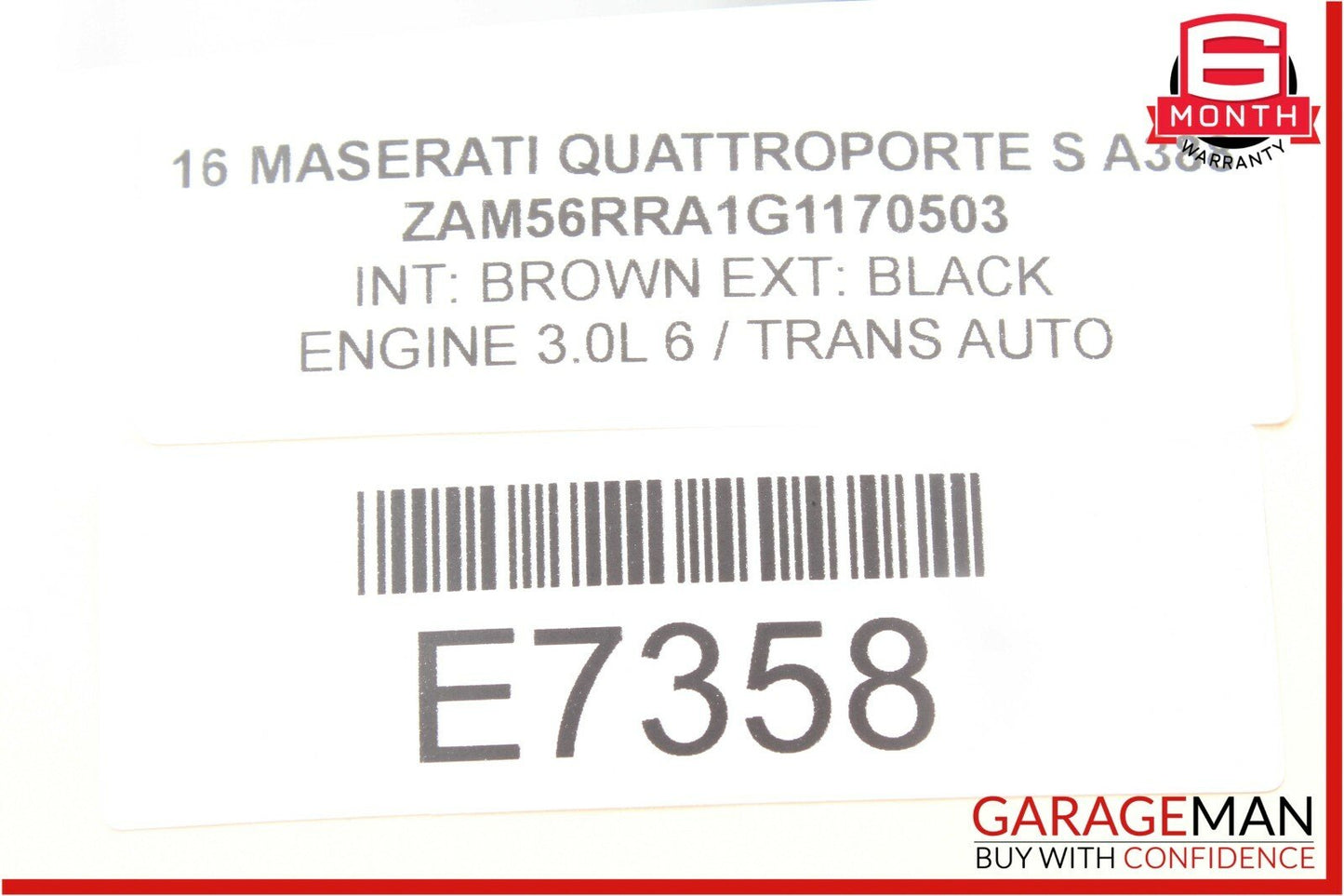 14-18 Maserati Quattroporte Rear Trunk Deck Lid Opening Sensor Panel Assembly