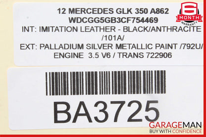 08-16 Mercedes GLK350 C300 E350 Rear Right Side Door Window Regulator Motor Unit