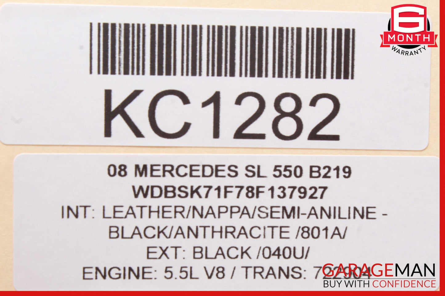 06-13 Mercedes R230 SL550 R350 TPMS Tire Pressure Control 1645403762 OEM