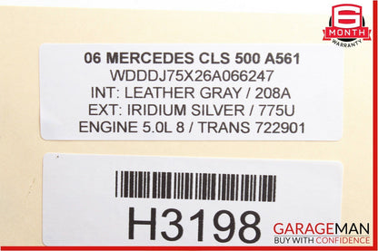 06-11 Mercedes CLS500 CLS63 AMG Rear Right Door Window Regulator Motor Assembly