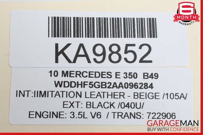 10-11 Mercedes W212 E350 Rear Fuse Relay Box SAM Assembly 2129000004 OEM
