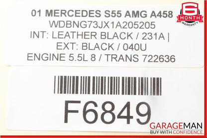 00-02 Mercedes W220 S55 Front Right Seat Belt Seatbelt Retractor Black OEM