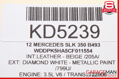 12-20 Mercedes R172 SLK350 Rear Left Side Door Window Regulator Motor Unit OEM