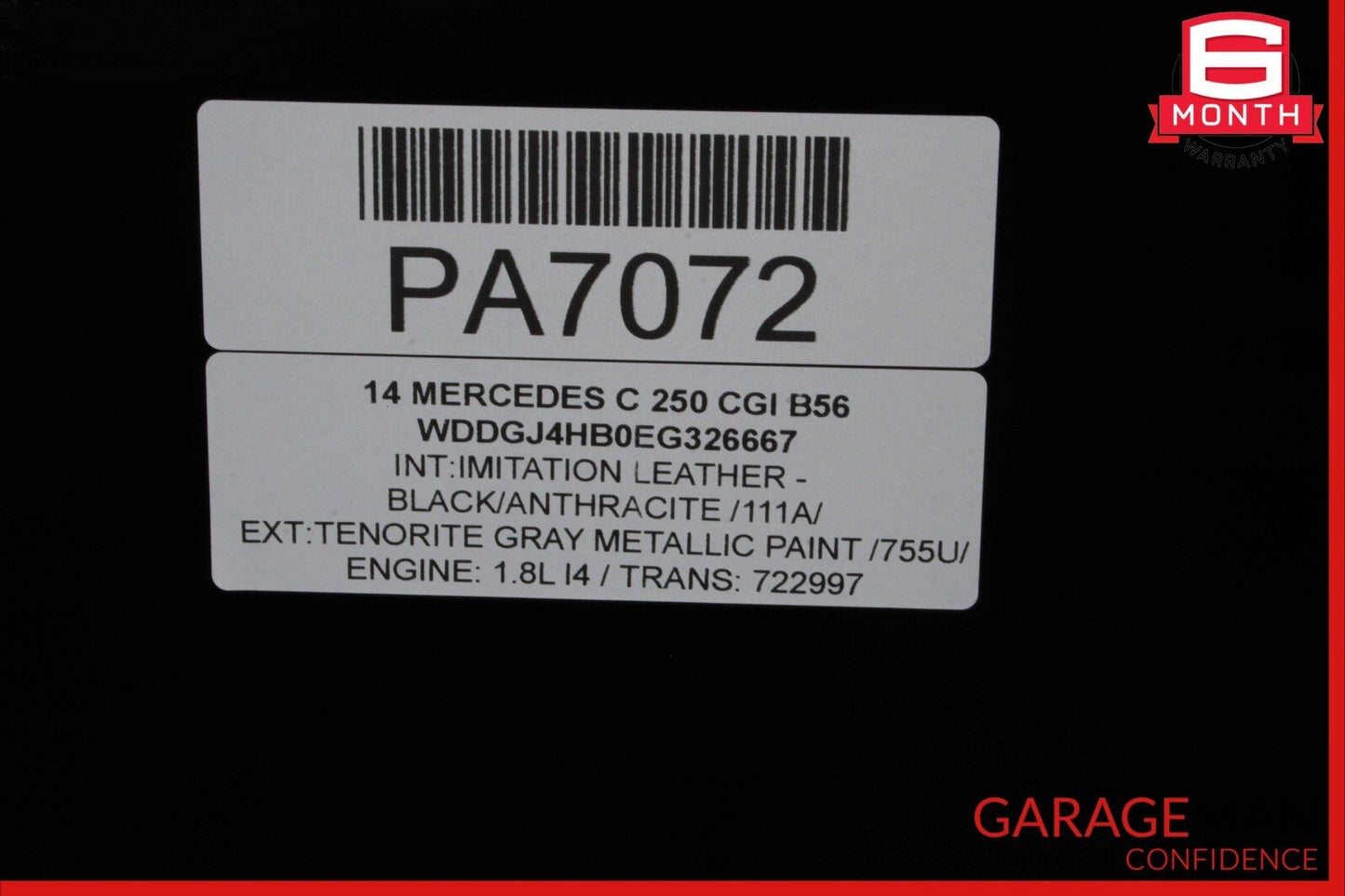 10-17 Mercedes C250 E400 C350 E550 Coupe Center Middle Panoramic Roof Glass