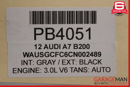12-18 Audi A7 Rear Left Side Wheel Spindle Knuckle Hub Bearing CV Shaft Assy