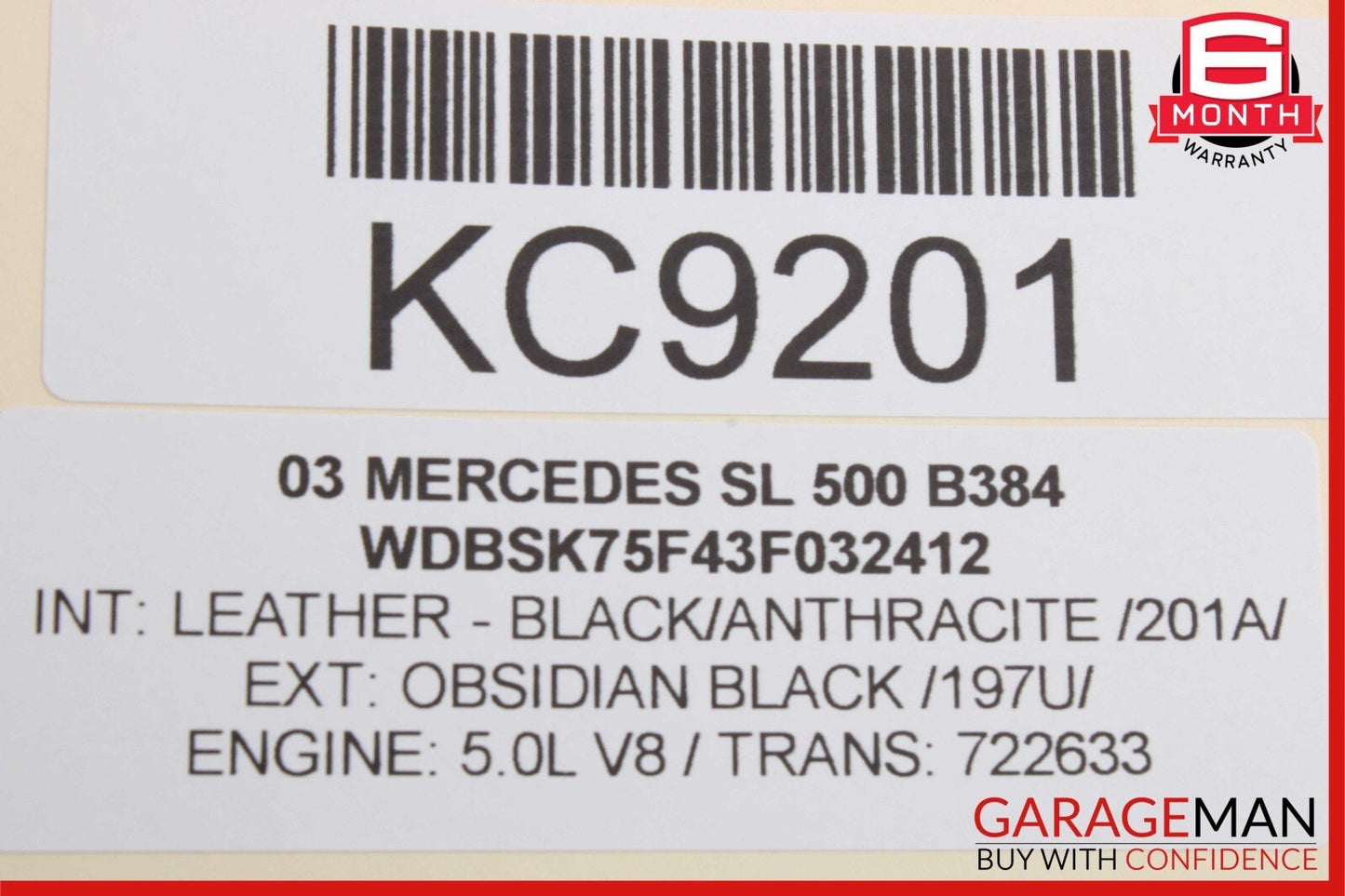 03-08 Mercedes R230 SL500 Rear Right Seat Belt Retractor Luggage w/Speaker OEM