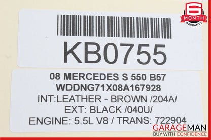07-13 Mercedes W221 S450 S550 Rear Right or Left Side Door Control Module Unit