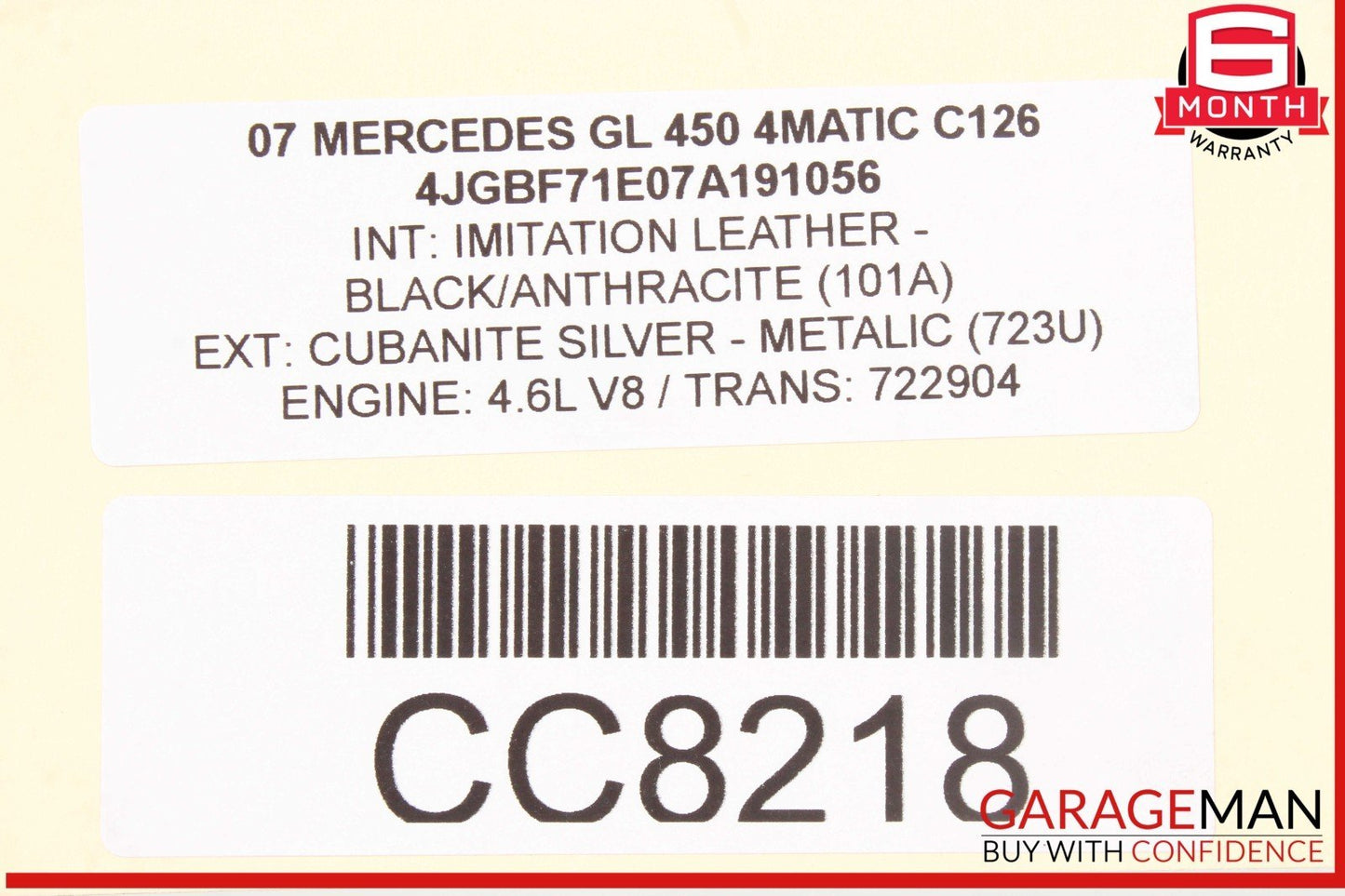 06-12 Mercedes X164 GL450 Front Bumper Reinforcement Impact Crash Bar Rebar OEM