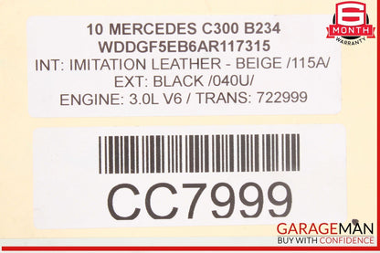 08-14 Mercedes W204 C300 C250 Power Steering Rack and Pinion 20411011017 OEM