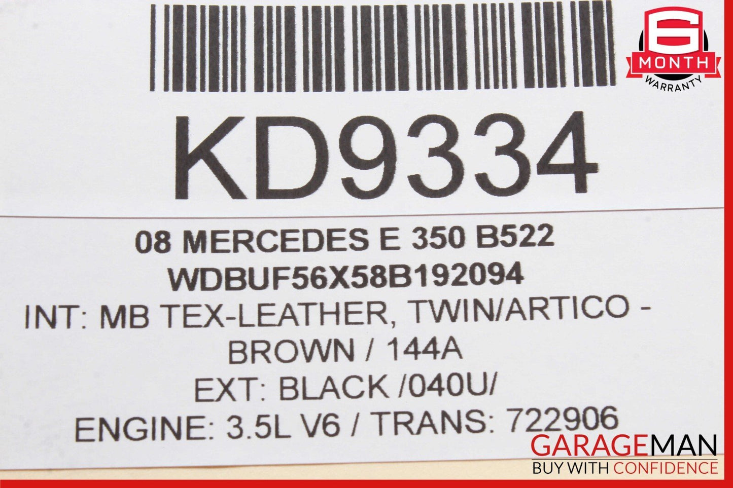 05-13 Mercedes W211 E350 CLK350 S350 Left Side Engine Cylinder Head Cover OEM