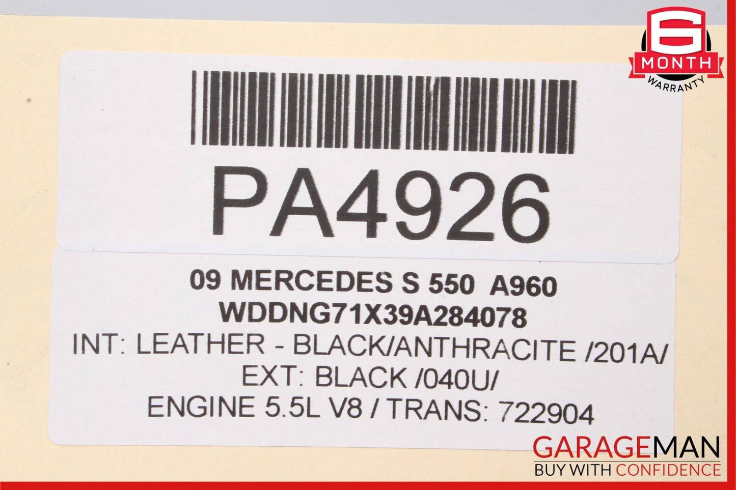 07-09 Mercedes W221 S550 AMG Sport Rear Right Passenger Side Exhaust Muffler Tip