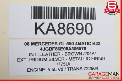 07-12 Mercedes X164 GL550 GL450 Third Seat Row Power Folding Control Module OEM