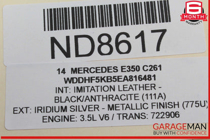 10-16 Mercedes W212 E350 E550 E400 Front Interior Top Upper Rear View Mirror OEM