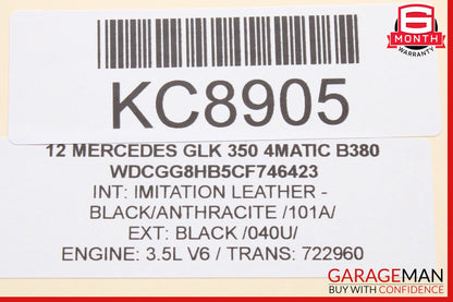 08-16 Mercedes X204 GLK350 Rear Right Door Window Regulator Motor OEM