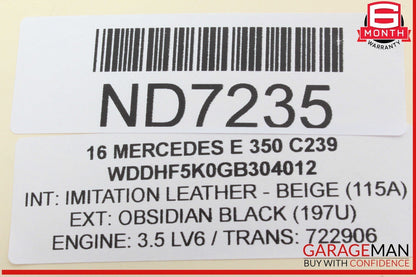 08-16 Mercedes W212 E350 Front Left Door Window Regulator Motor 0130822637