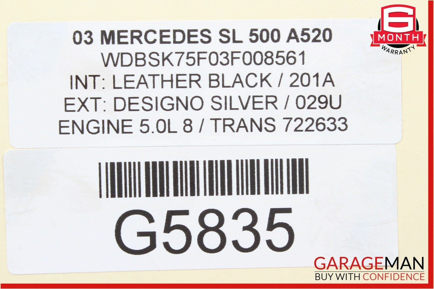 03-12 Mercedes R230 SL500 SL600 Front Right / Left Side Seat Cushion Depth Motor