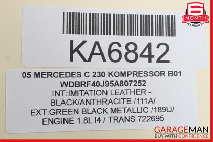 01-07 Mercedes W203 C230 Kompressor Front Right Side Door Control Module OEM