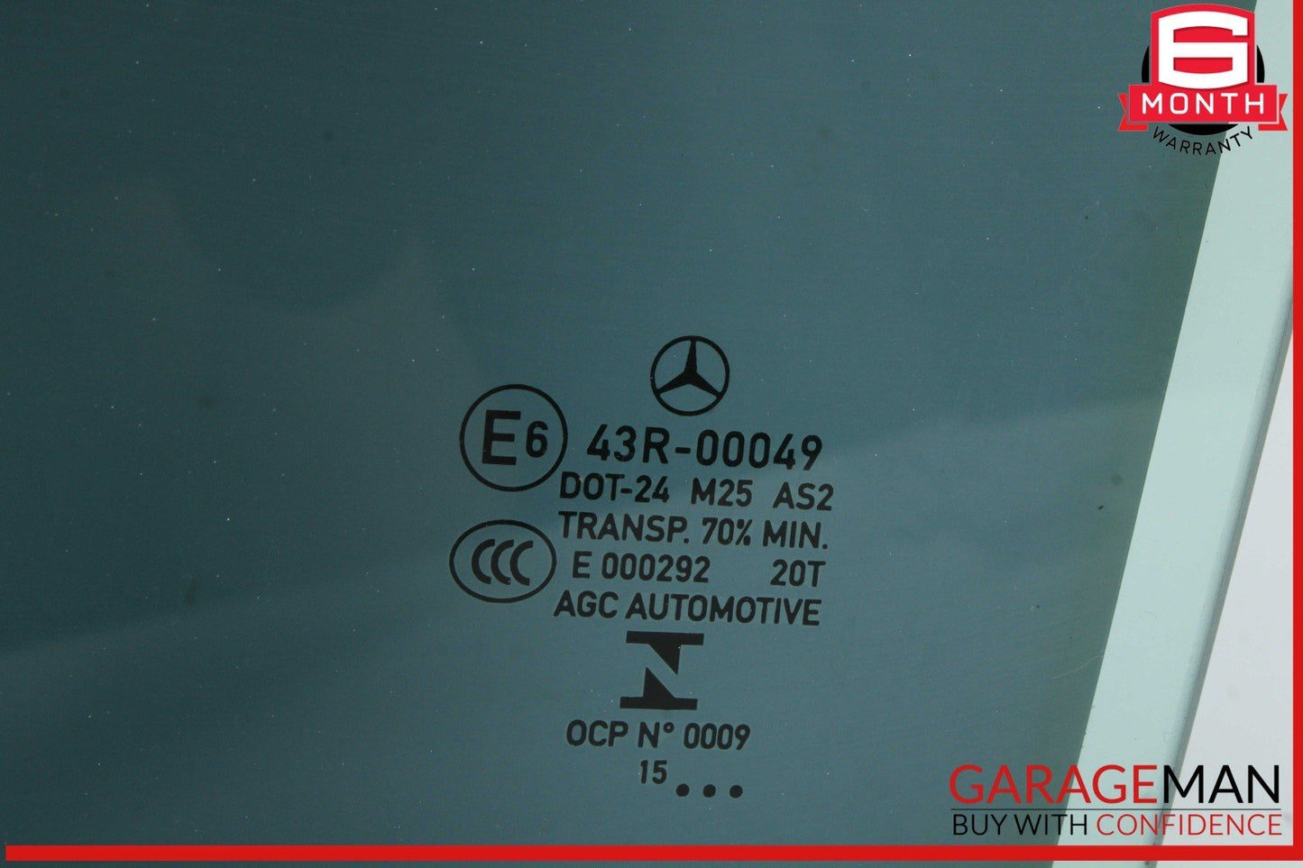 10-16 Mercedes W212 E350 E550 Rear Left Driver Side Door Window Glass OEM