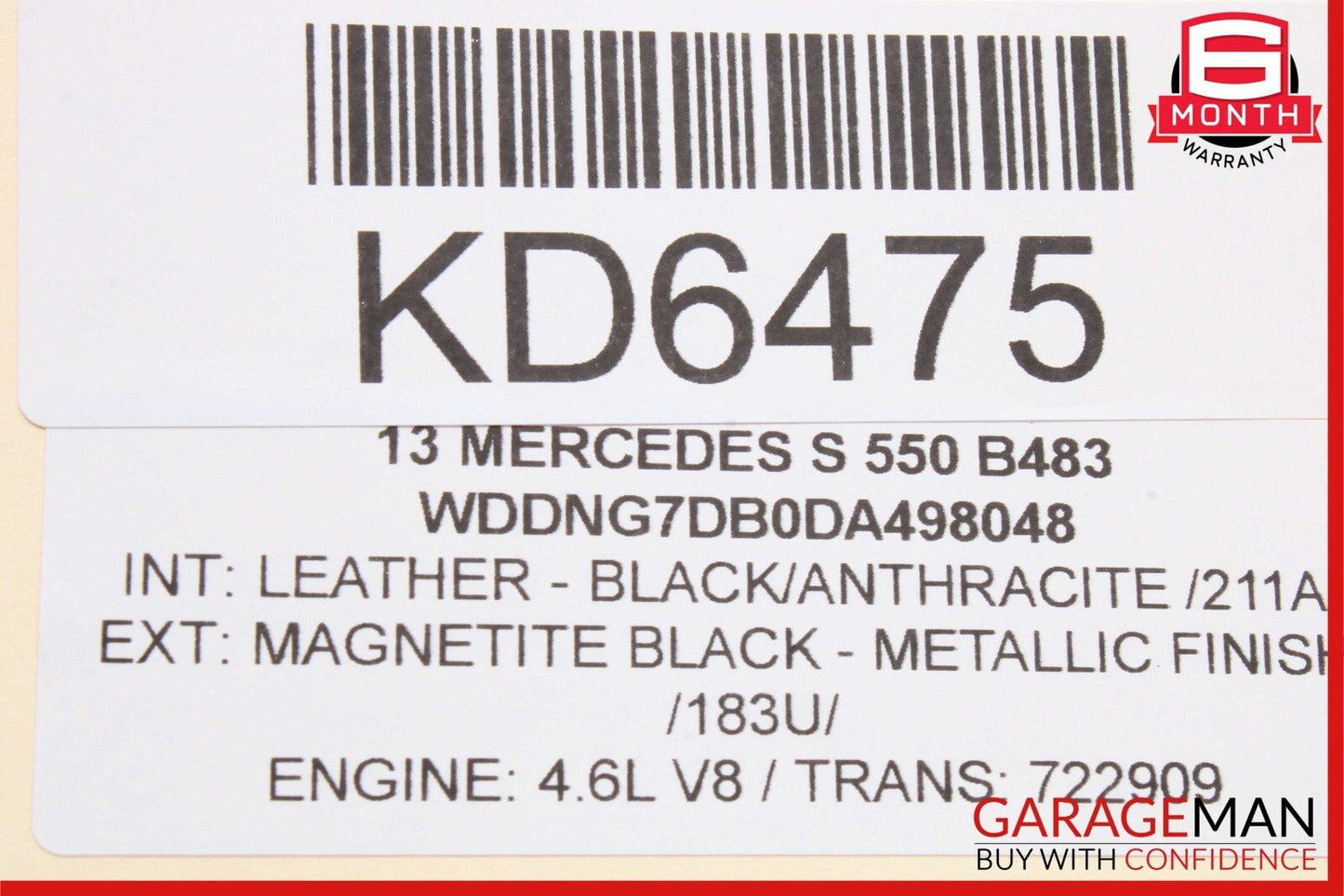 11-14 Mercedes W216 CL550 S550 4.7 Turbocharger Turbo Charger Hose Line Tube