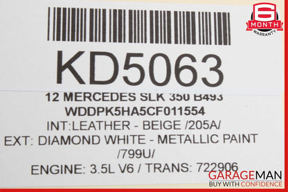 12-20 Mercedes R172 SLK250 SLK350 Front Right Door Lock Latch Actuator OEM