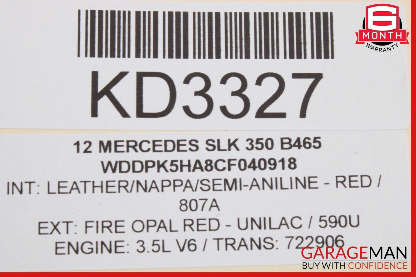 12-20 Mercedes R172 SLK350 Right Convertible Top Main Drive Lift Cylinder OEM