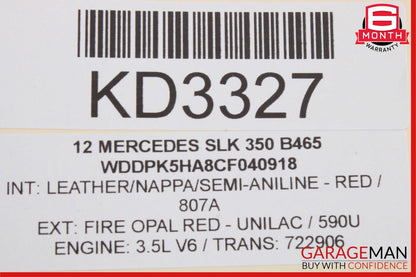 12-20 Mercedes R172 SLK350 Right Convertible Top Main Drive Lift Cylinder OEM