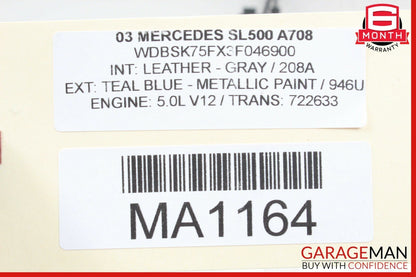 03-06 Mercedes R230 SL500 SL55 AMG Door Keyless Go Entry Antenna Module OEM