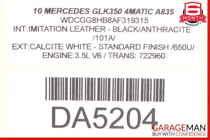 09-15 Mercedes X204 GLK350 Front Left Side Door Panel Tweeter Speaker Trim Cover
