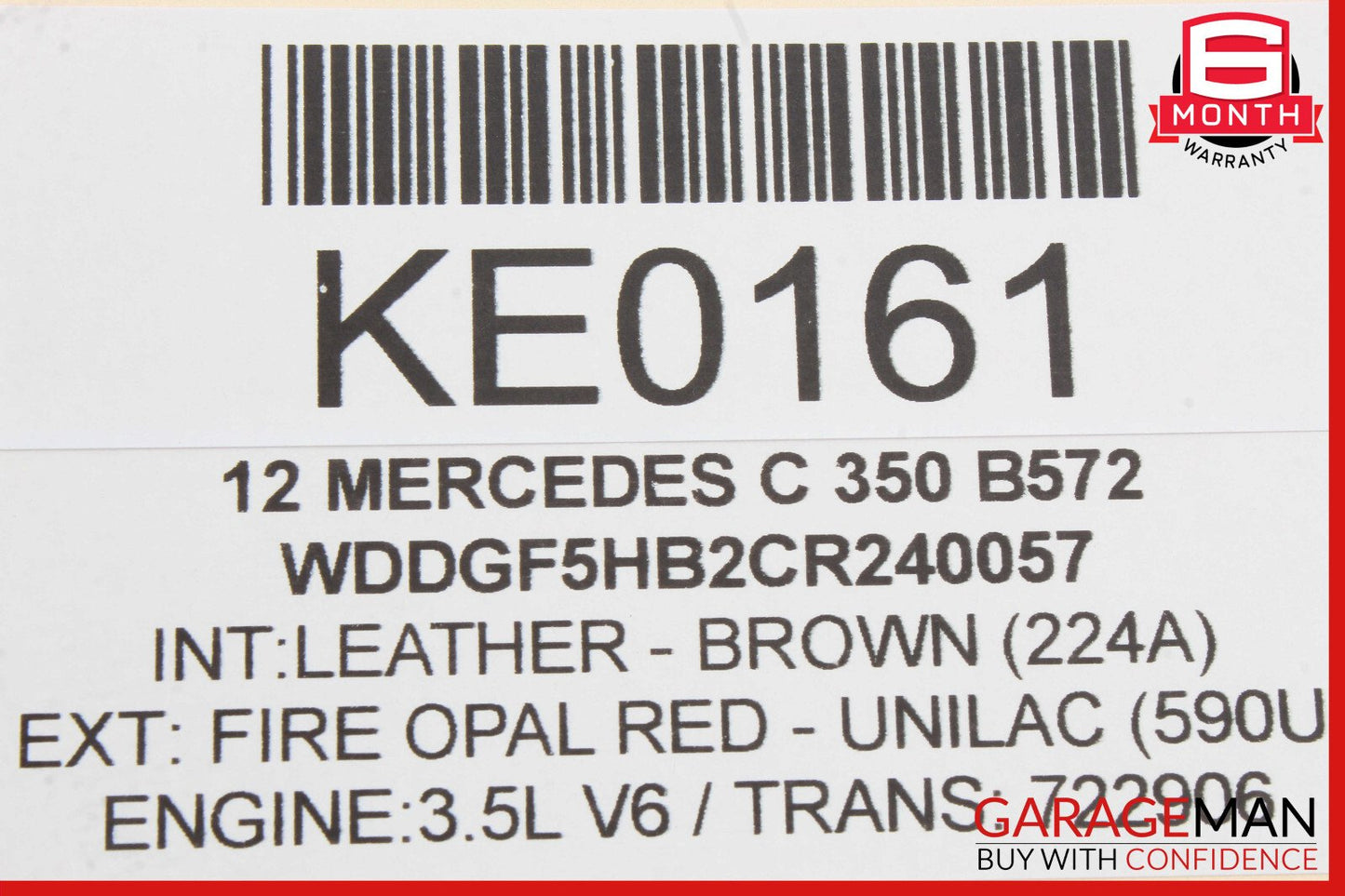 08-17 Mercedes W204 C350 E400 E550 Rear Trunk Lid Latch Lock Actuator OEM