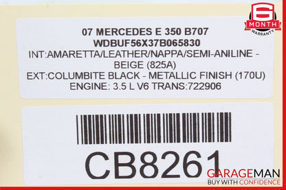 05-13 Mercedes E350 CL550 GL550 Front Left Side Engine Timing Chain Cover Plate