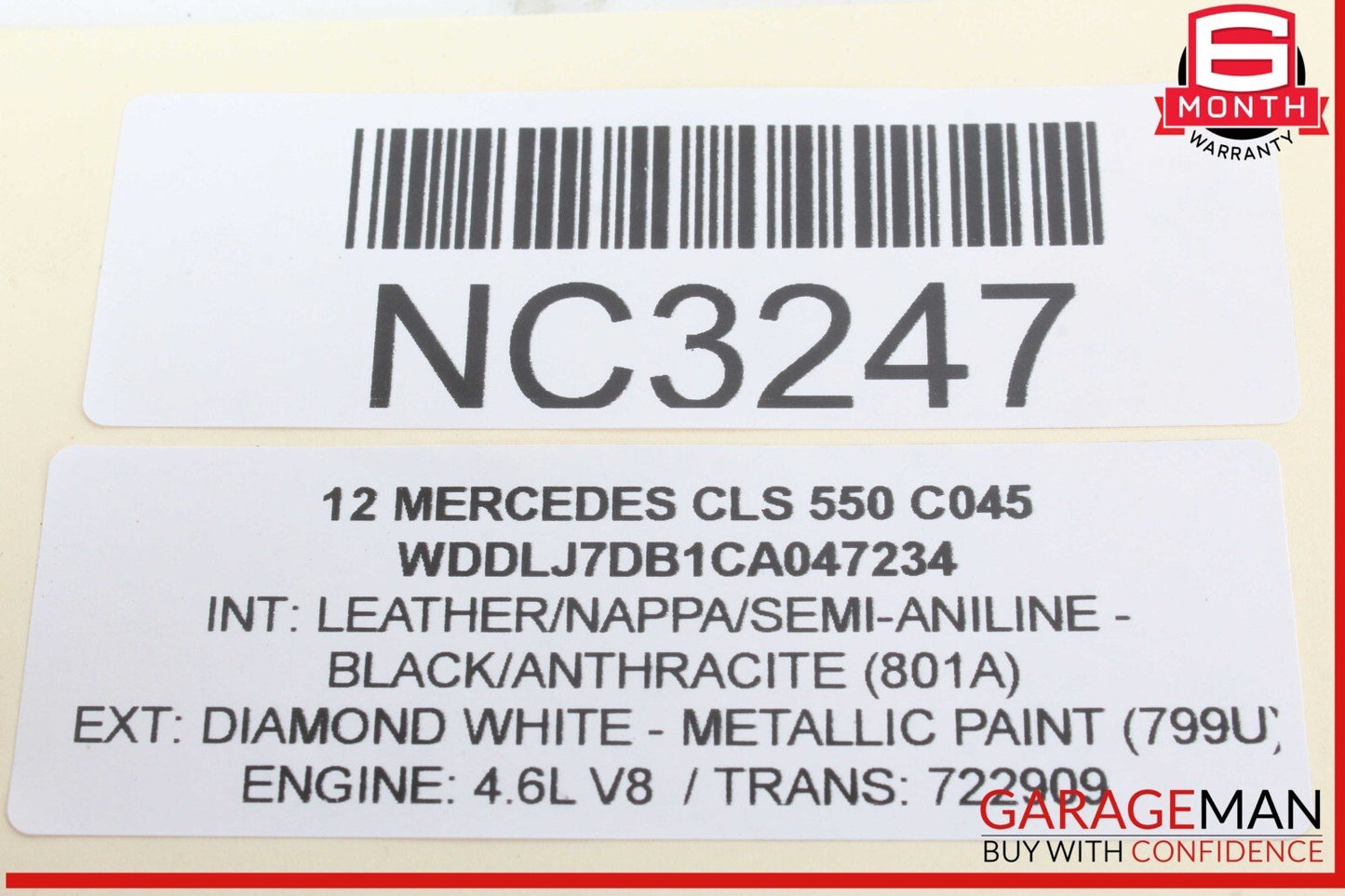12-18 Mercedes W218 CLS550 4.6L Left Exhaust Pipe Adapter 2781400908 OEM