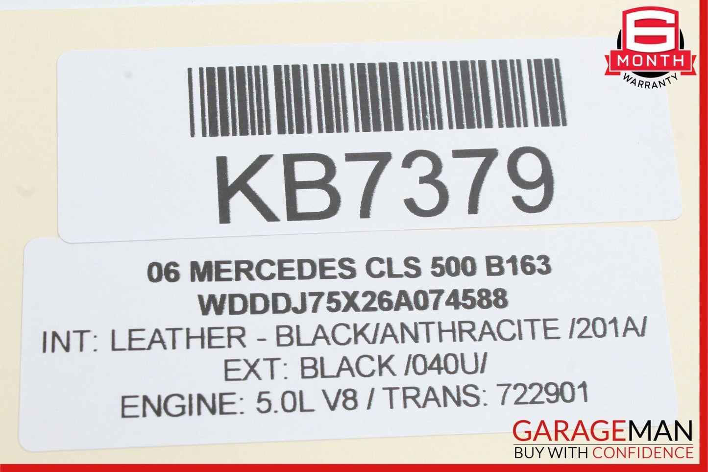 03-12 Mercedes CLK350 E350 SL500 Steering Wheel Airbag Air Bag Leather Black