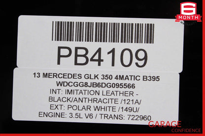 08-15 Mercedes X204 GLK350 Rear Top Roof Pano Panoramic Glass Panel OEM
