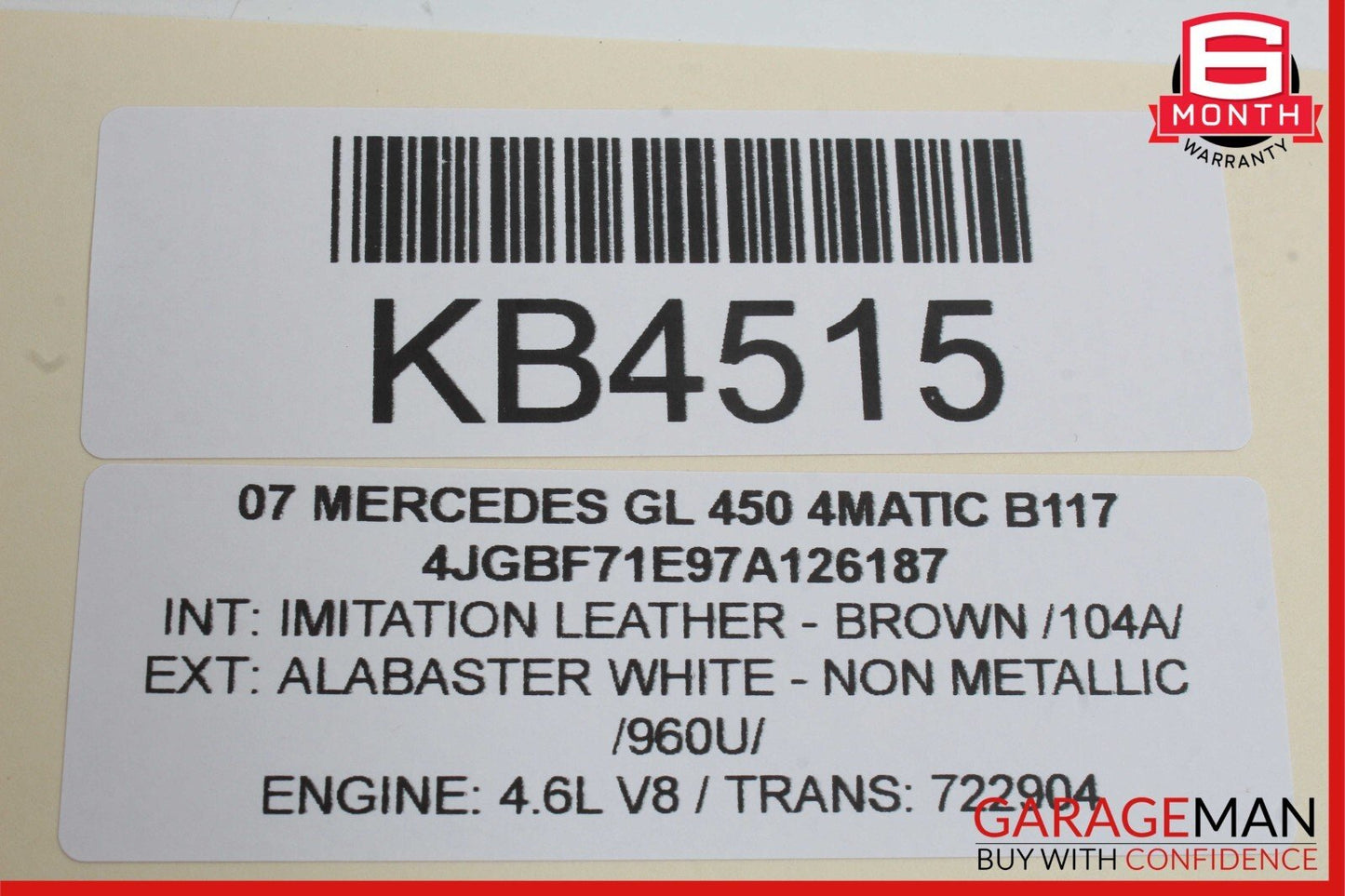 03-09 Mercedes X164 GL450 4MATIC Sirius Satellite Radio Receiver Module Unit OEM