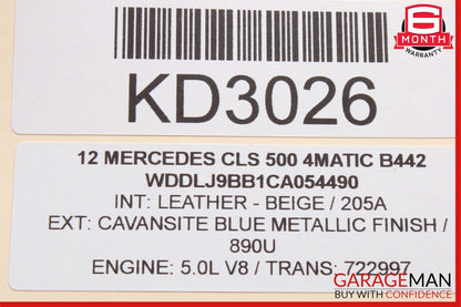 08-18 Mercedes W218 CLS500 SLK250 Seat Control Module Front Left Driver Side OEM