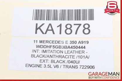 10-13 Mercedes W212 E350 E550 Front Right Seat Belt Seatbelt Retractor Black OEM