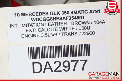 10-15 Mercedes X204 GLK350 GLK250 Rear Left Driver Interior Door Panel OEM