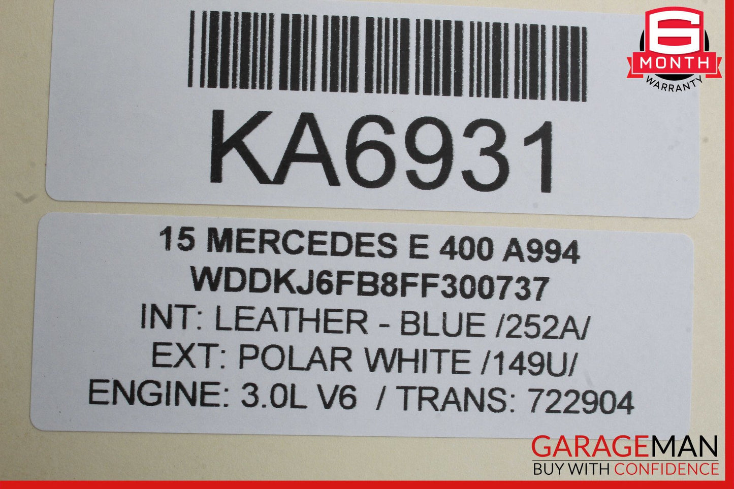 14-21 Mercedes W207 E400 GL450 M276 Air Intake Filter Box Right Side OEM