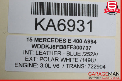 14-21 Mercedes W207 E400 GL450 M276 Air Intake Filter Box Right Side OEM