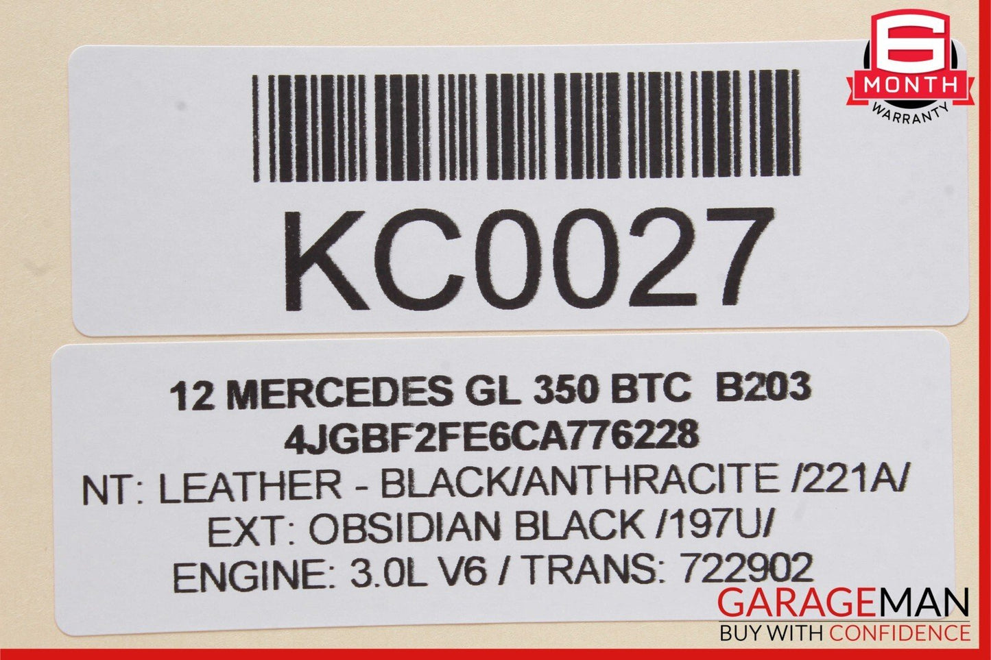 03-12 Mercedes X164 GL350 SLK350 Front Right Side Seat Control Module Unit OEM
