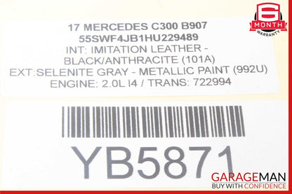 15-20 Mercedes W205 C300 Front Right Keyless Go Exterior Door Handle OEM